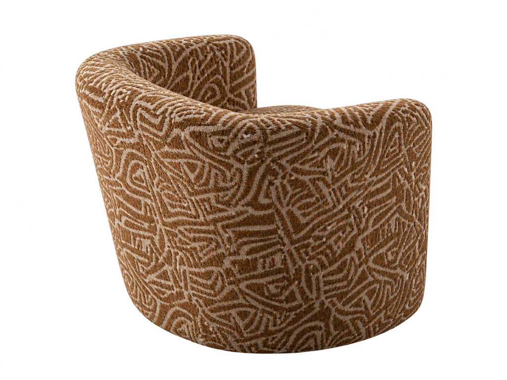 Détail du fauteuil à motifs Lotus